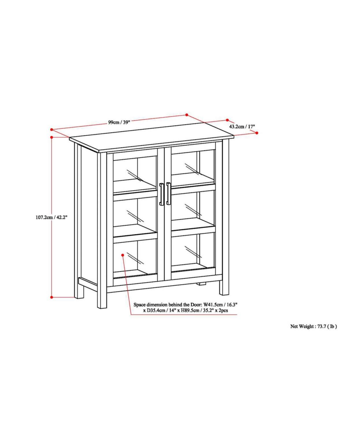 Dark Walnut Brown Storage Cabinet G6494