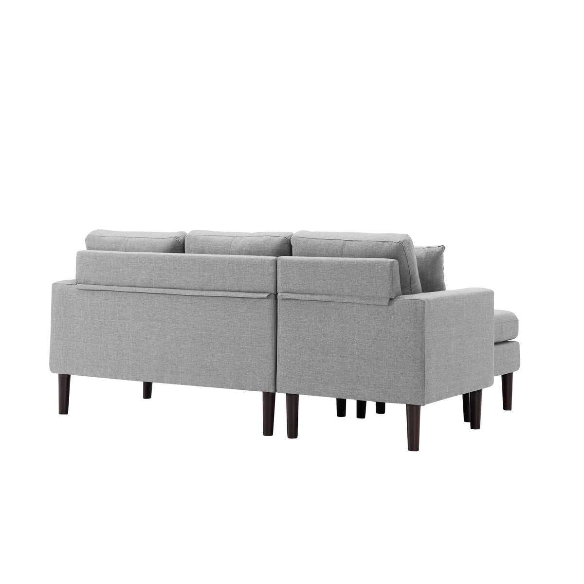 Light Grey L Shape Sectional Sofa with 2 Pillows F625263