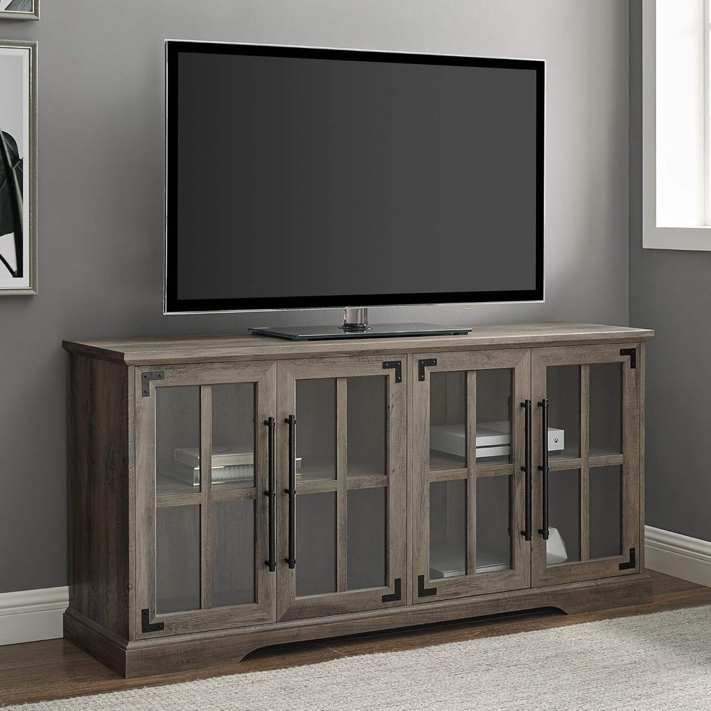White 48 Inch Wood Buffet Sideboard Cabinet J583