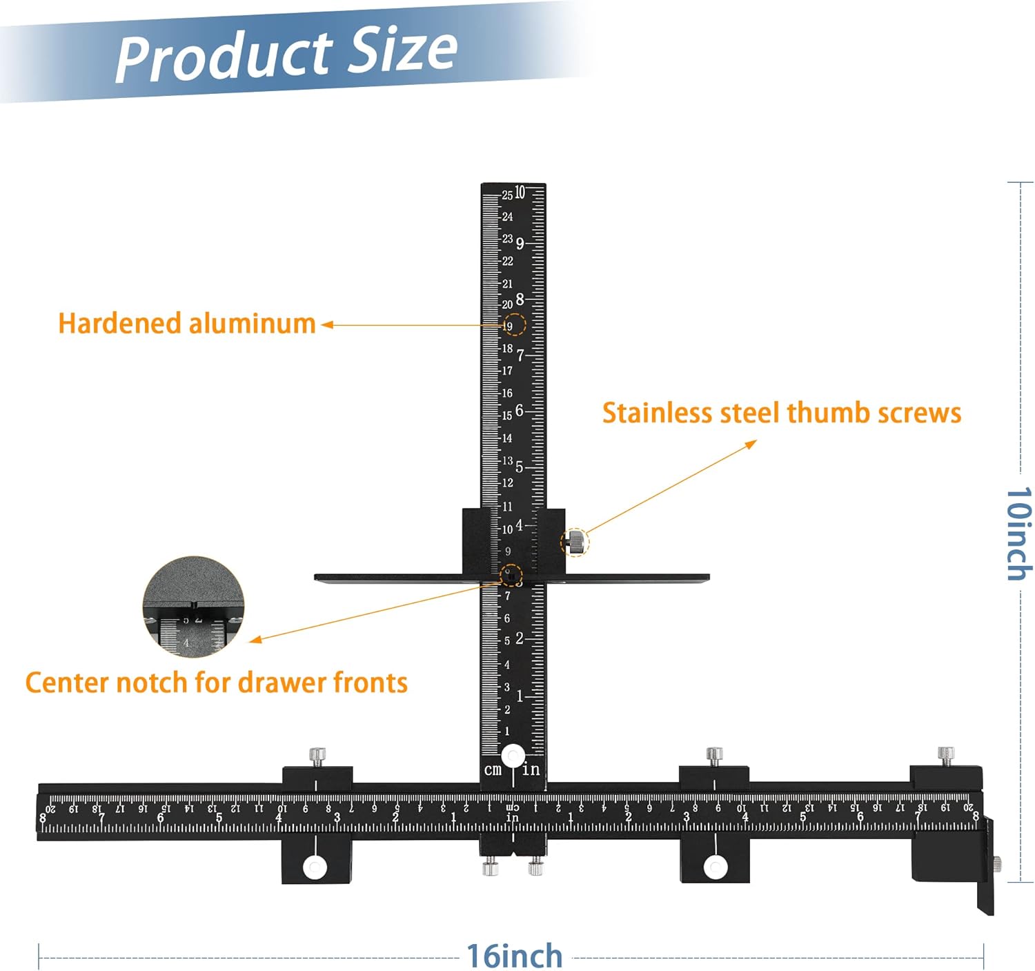 Aluminum Alloy Cabinet Handle Jig Template, Pack of 2 U810