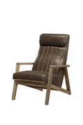 Distressed Chocolate Top Grain Leather Accent Chair Y85463