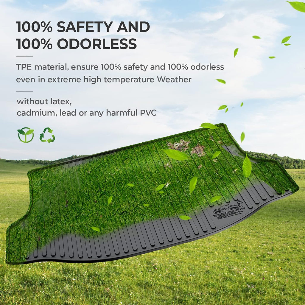 Black Rear Cargo Mat Trunk Liner Pack of 2 X10979