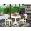 3PC Round Table and 2 Panel Back Chairs K157