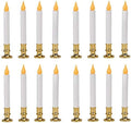 4-Pk Battery-Operated LED Candle, White/Brass, 9-In. L343995