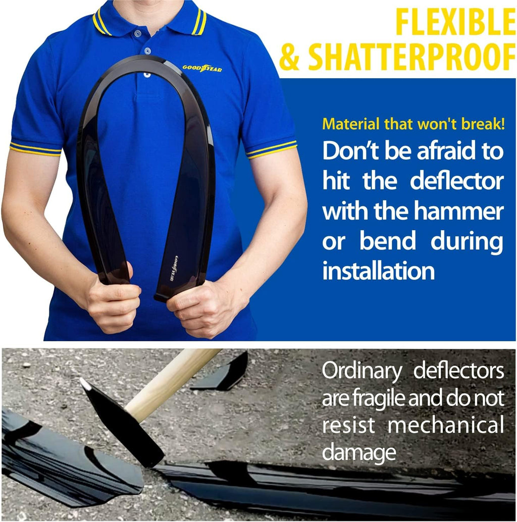 4 Pcs In-Channel Window Deflectors Y30101
