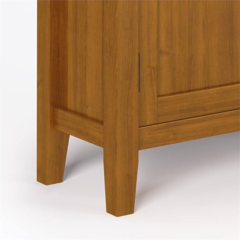 Solid Wood Low Storage Cabinet in Light Golden Brown D53508