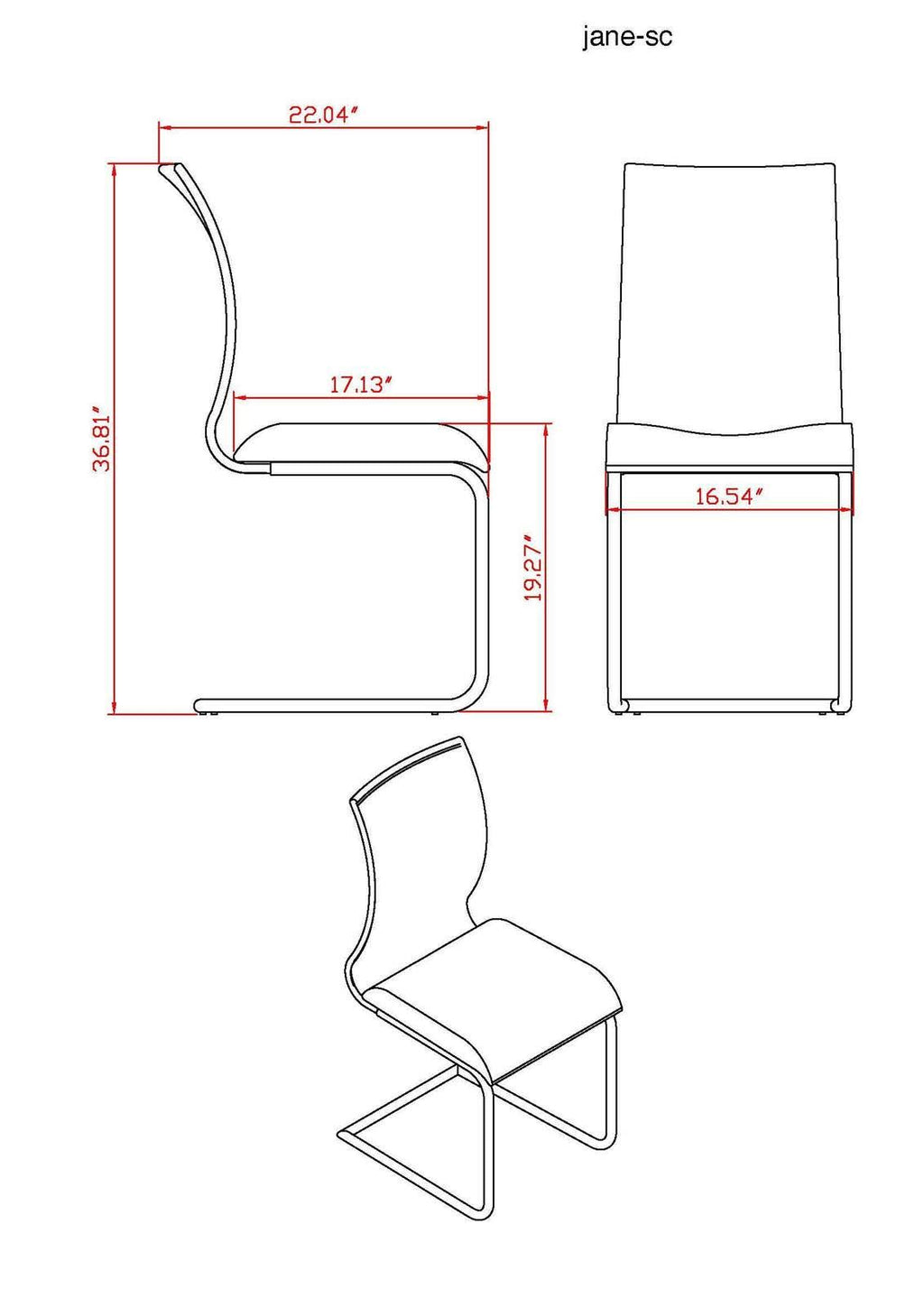 Side Chair ( Set of 4 ) U550209