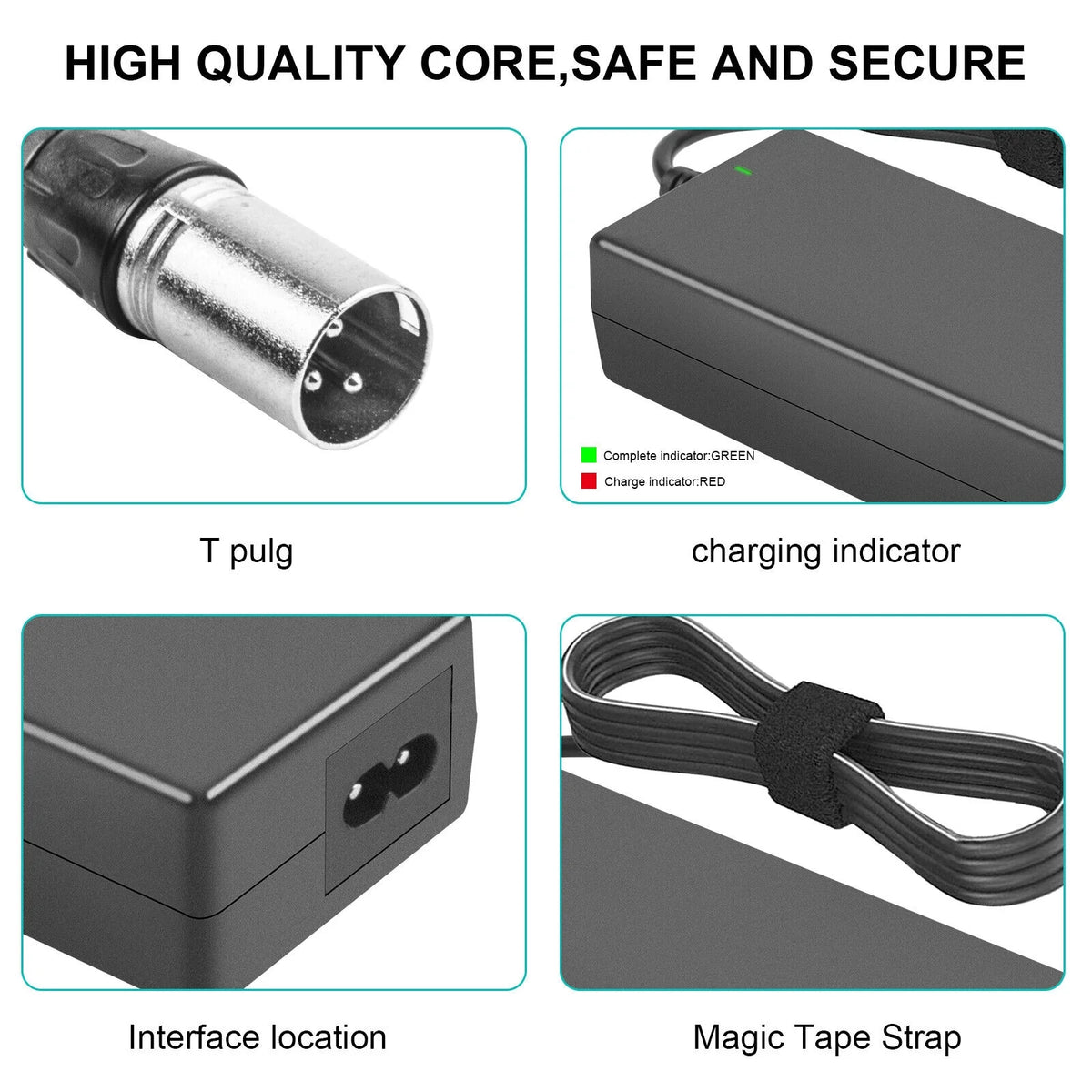 XLR Male Charger 54.6V 2A 110W Li-ion Battery F53869