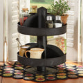 Black 2 Tier Lazy Susan Organizer Z694327
