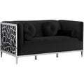 Black Velvet Loveseat C2274