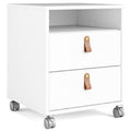 White 2 Drawer Mobile Cabinet P54605