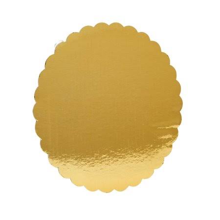 9 inch Gold Scalloped Cake Circle J481239