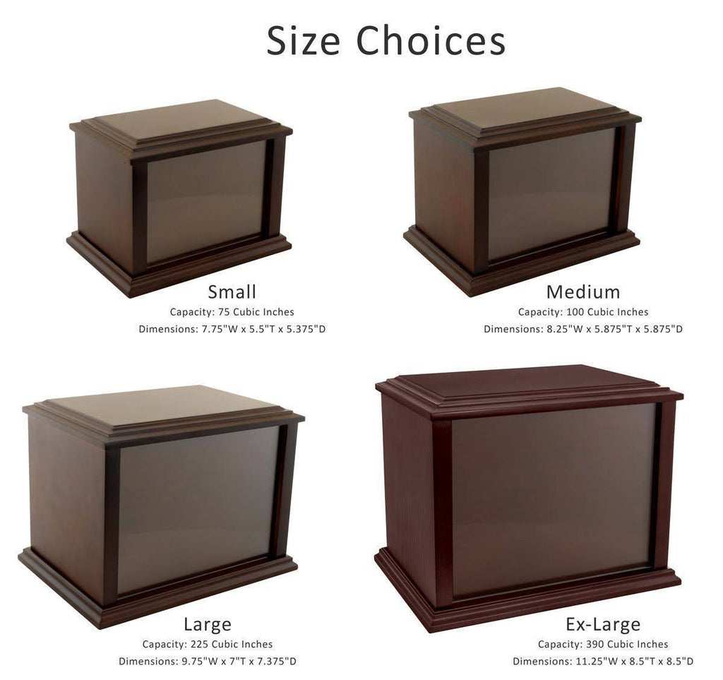 Roses Wood Cremation Urn - 4 Sizes H15047