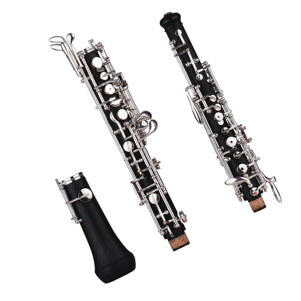 Nickel-plated Semi-automatic Oboe with Case and Cleaning Cloth M459