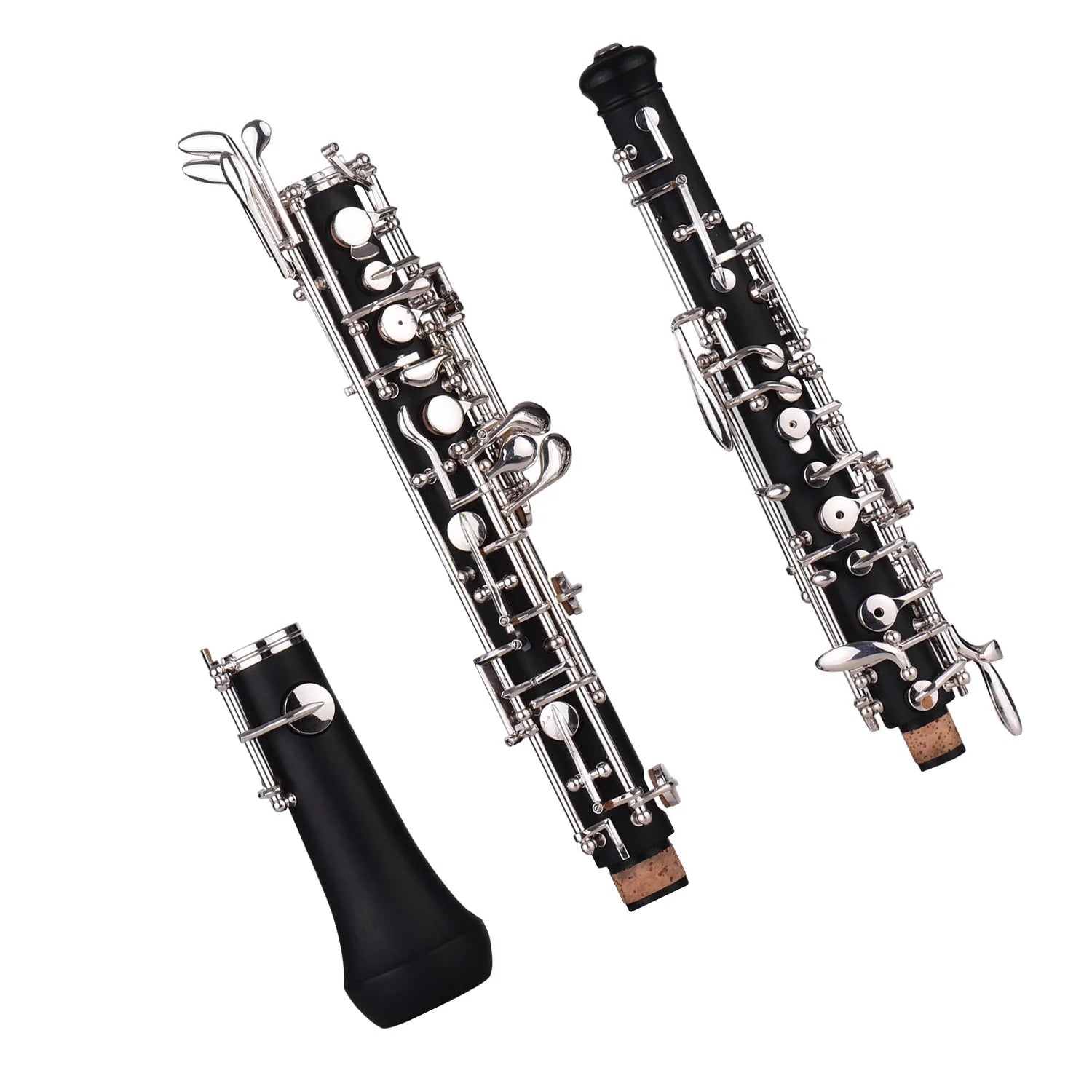 Nickel-plated Semi-automatic Oboe with Case and Cleaning Cloth M459