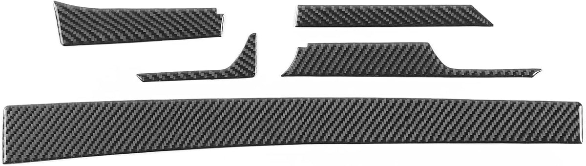 5PCS Real Carbon Fiber Center Console Dashboard Panel Cover Trim Sticker S947494