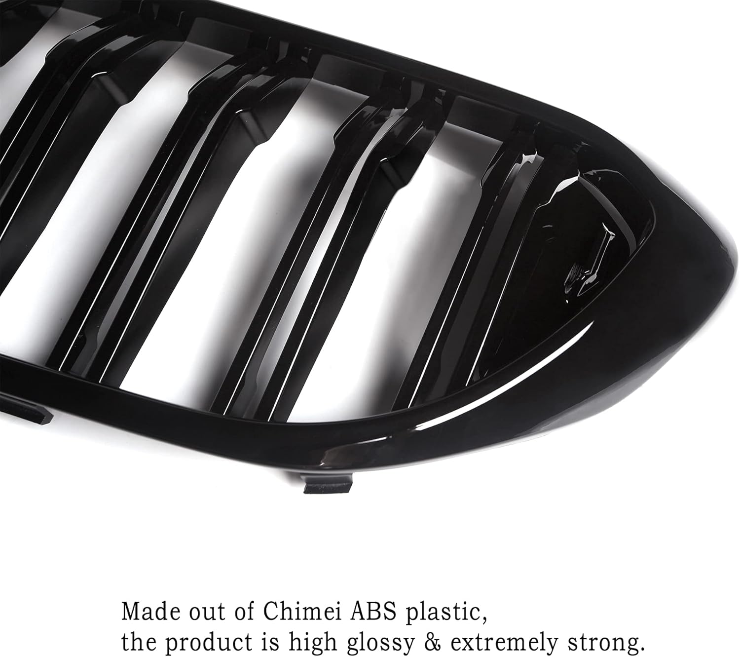 ABS Gloss Black Front Kidney Grille Grill Pack of 2 Z2780