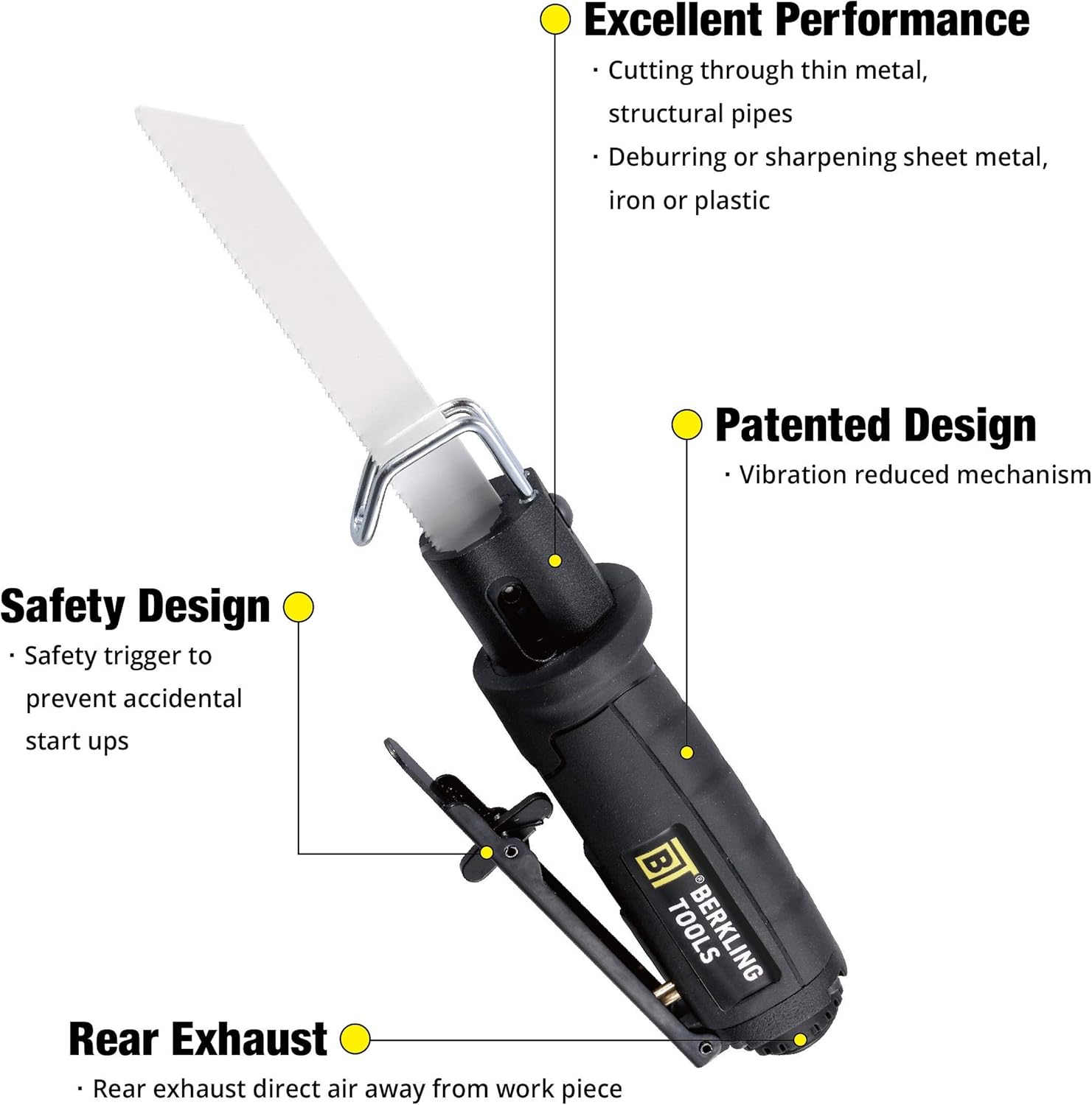 Compact Low Vibration Air Saw with 8 pcs Blade Kit J3502