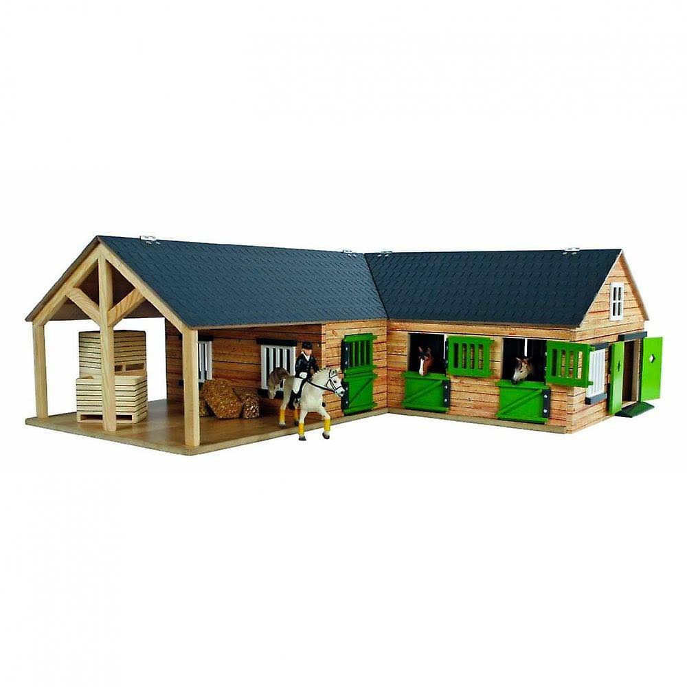 1-24 Scale Horse Stable with 4 Box Storage & Wash Box C2306