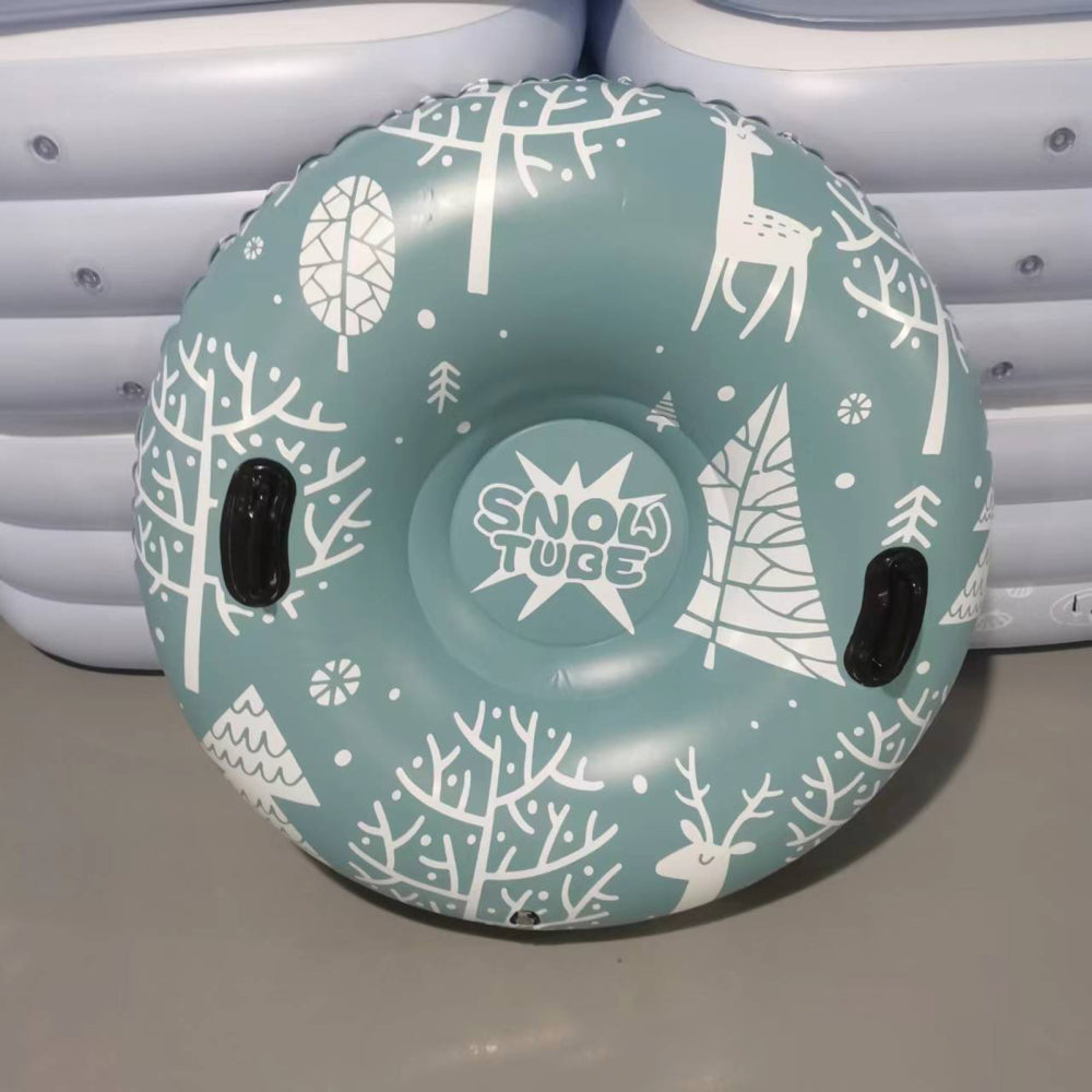 Inflatable Ski Rings with Handle Sled Board Winter Outdoor Toys O136