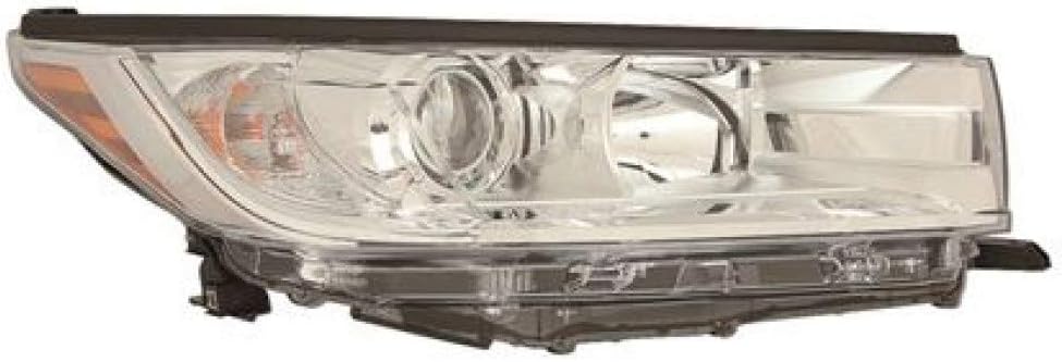 Passenger Side Headlight Assembly with Smoked Chrome Accent E824