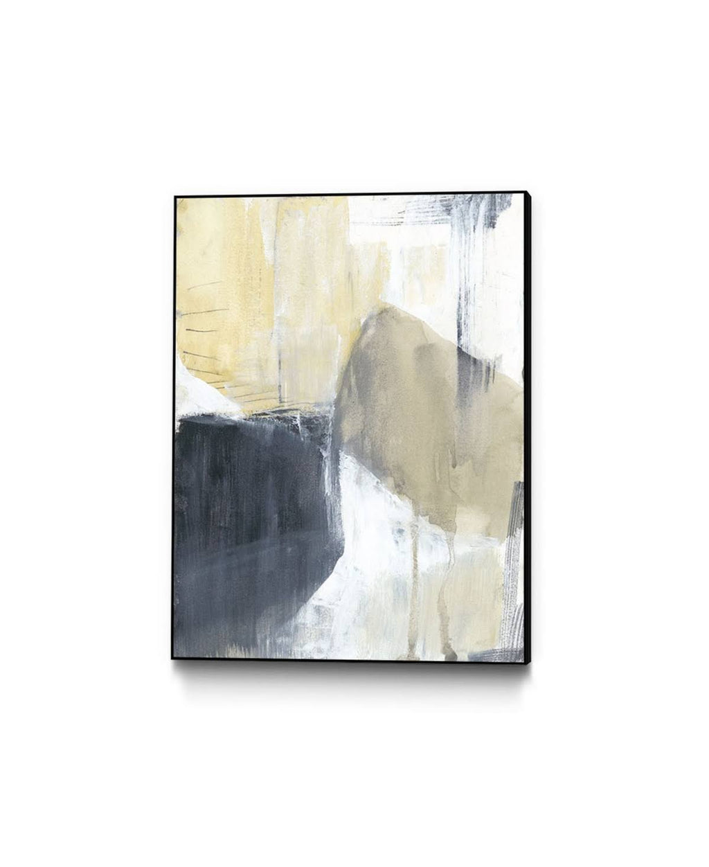Neutral Divide I Framed Canvas - Brown C10079