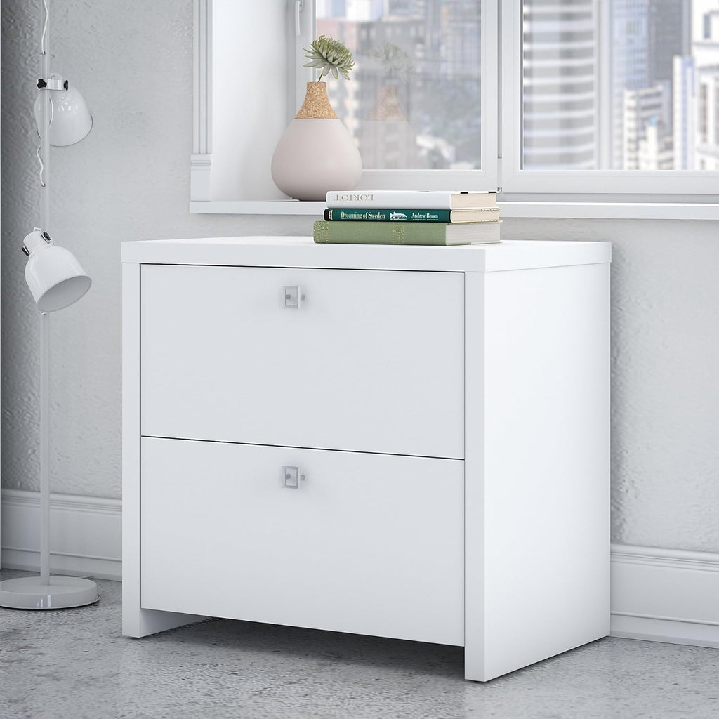 Pure White Lateral File Cabinet D1475