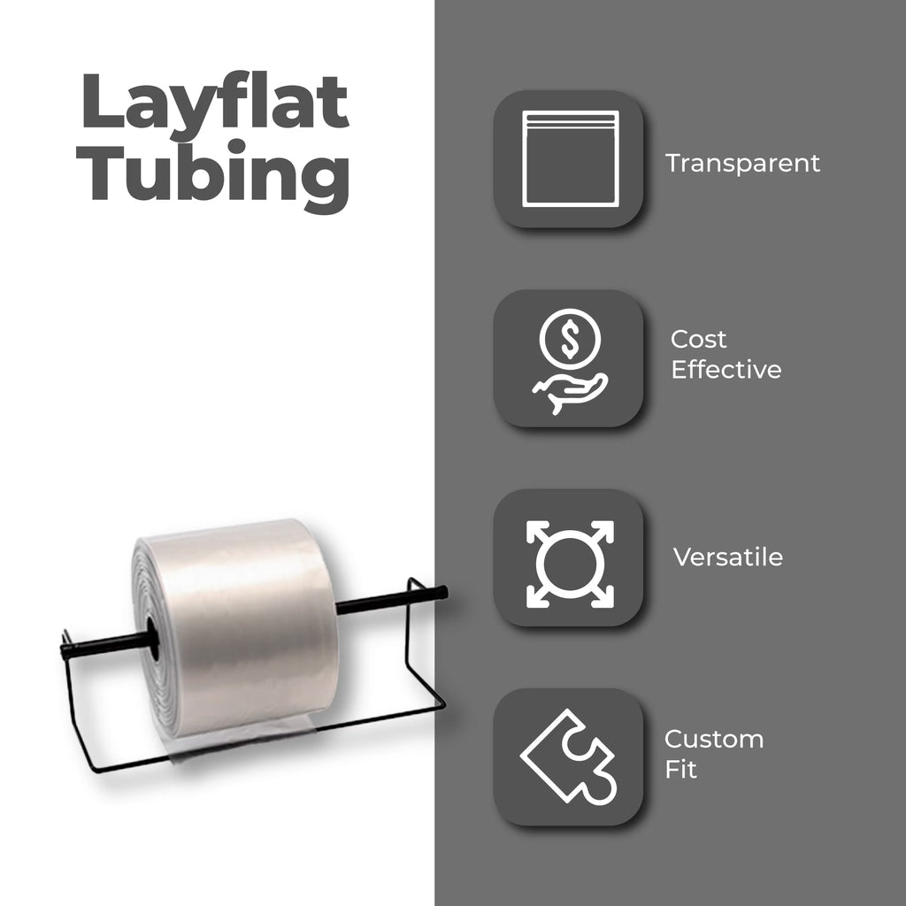Clear Lay Flat Poly Tubing 20 Inch x 700 Feet, 6 Mil - 1 Roll G235