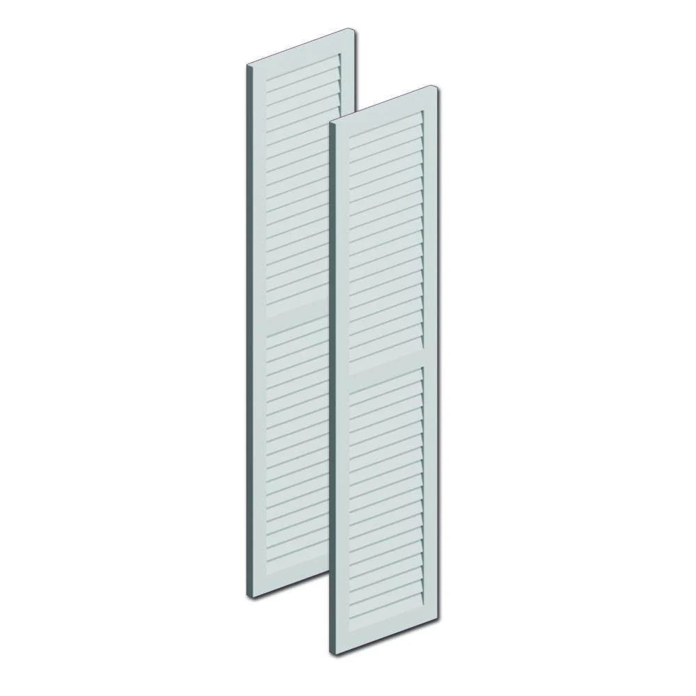 Louvered Shutter with Center Rail, Urethane (Per Pair) C55508
