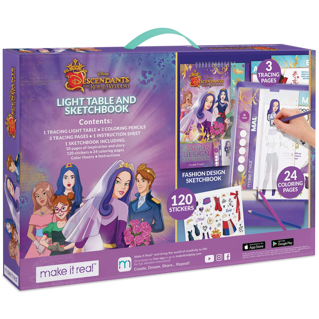 9 Piece Light Table & Sketchbook Set with Stickers & Coloring Pencils S225