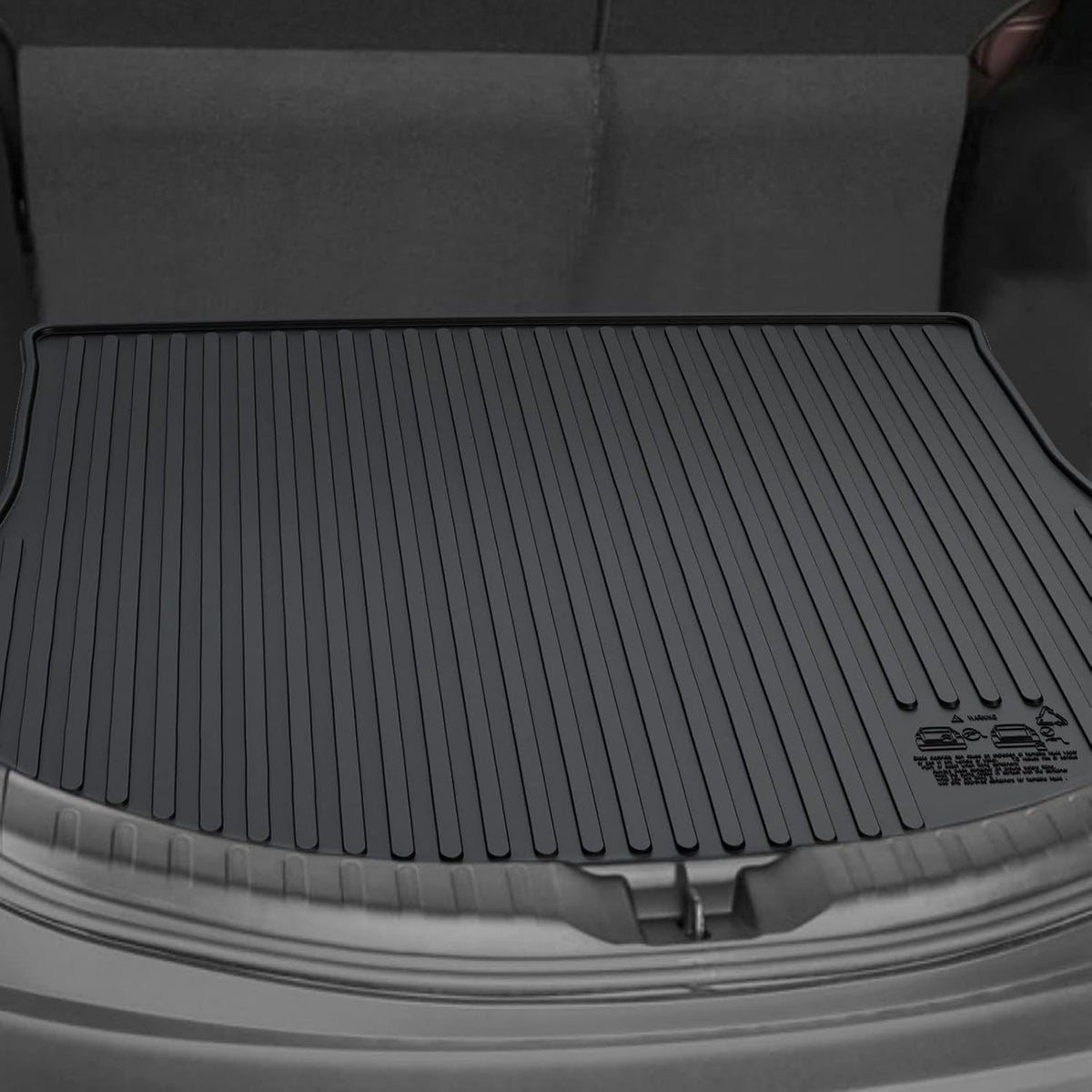 Black Rear Cargo Mat Trunk Liner Pack of 2 X10979