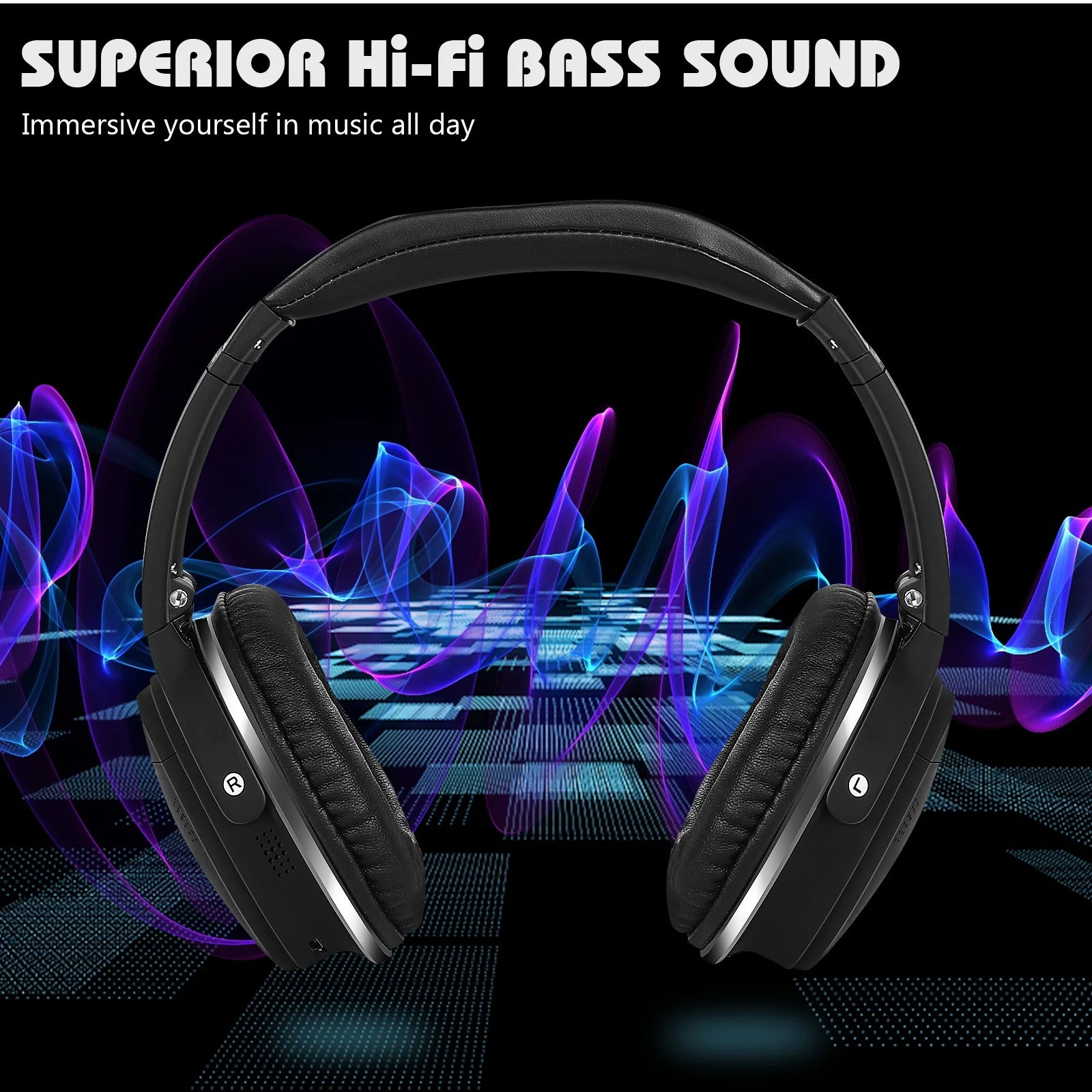 Wireless Bluetooth Over The Ear Headphones with Mic F463892