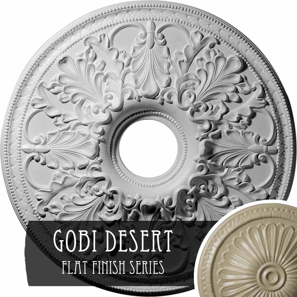23 7/8x22OD x 4x22ID x 2 1/8x22P Hand-Painted Ceiling Medallion P47007