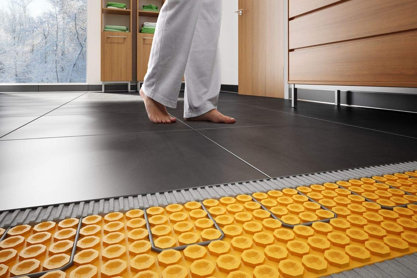 Floor Heating Kit 64 Square Feet with Thermostat A752129