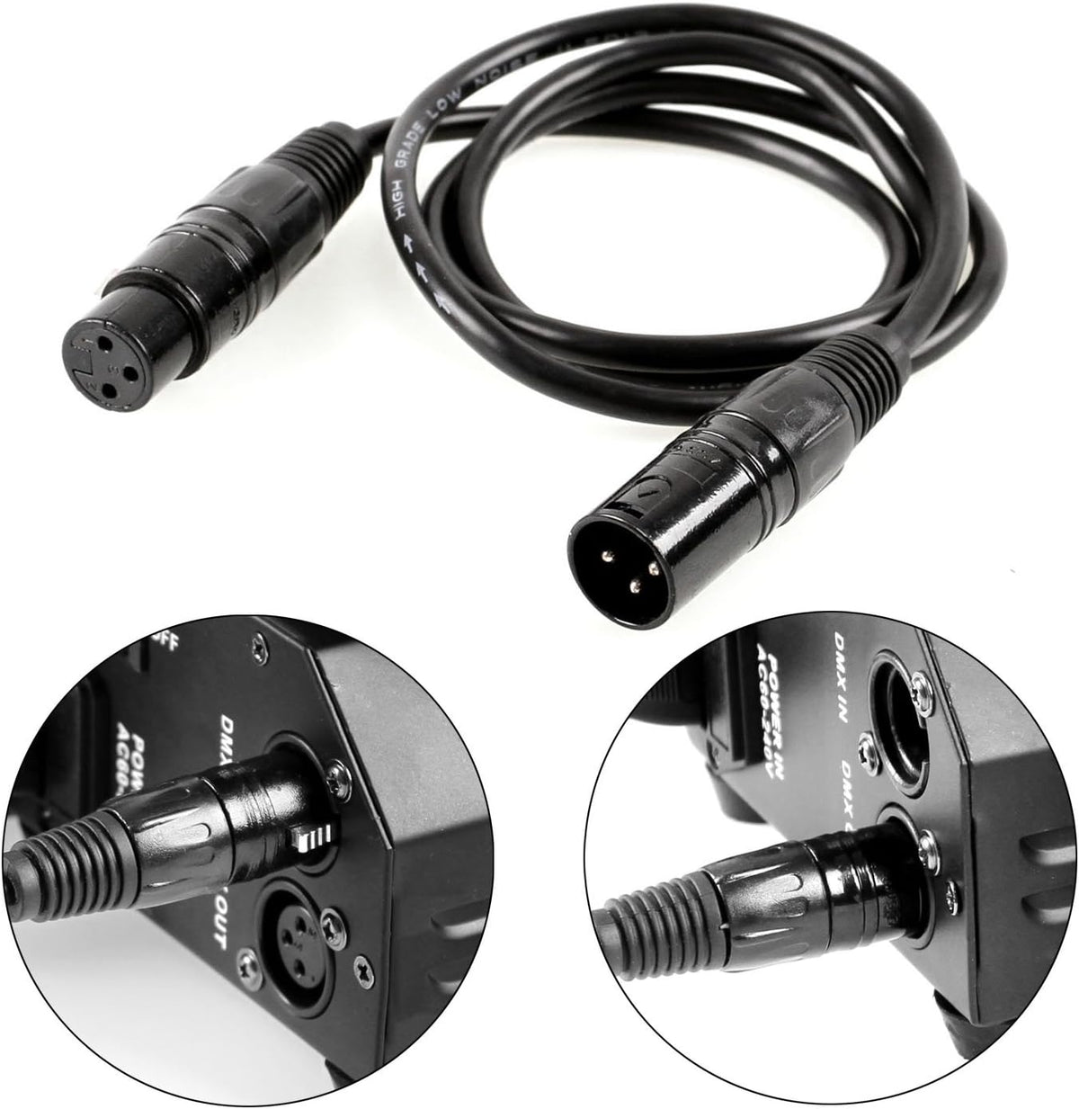 20 Pack 6.5FT 3-Pin DMX Cable Stage Light Wire K40428