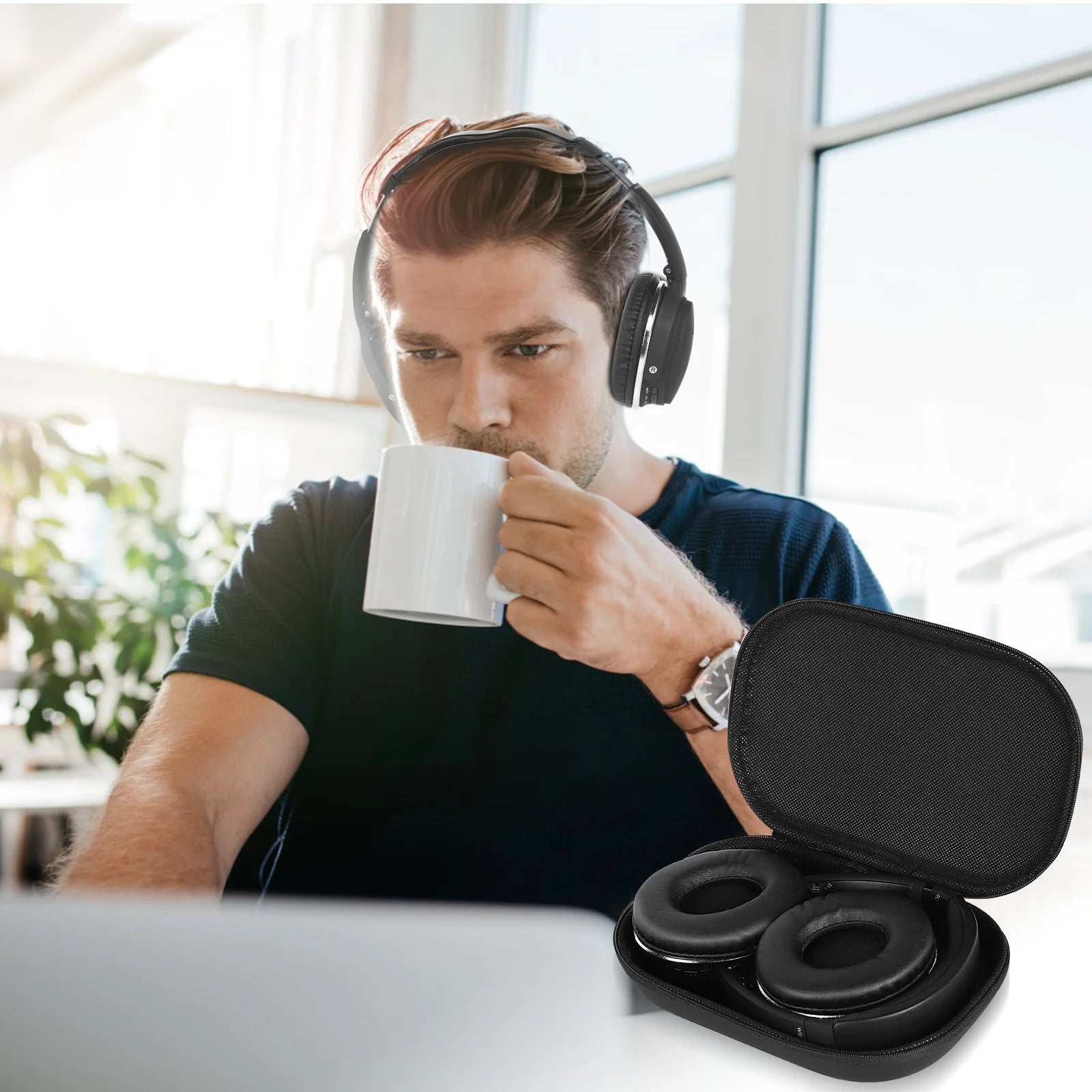 Wireless Bluetooth Over The Ear Headphones with Mic F463892