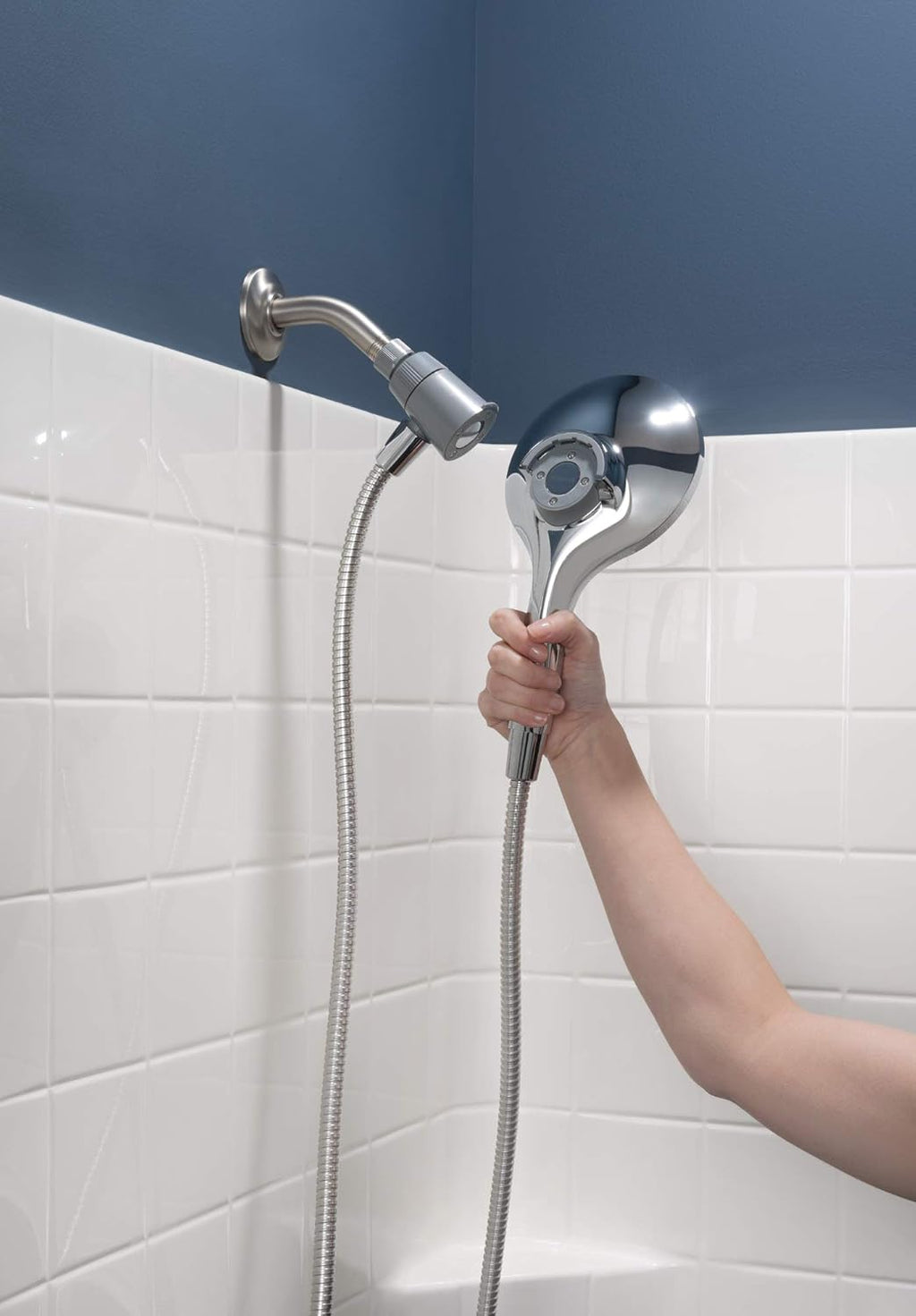 Chrome Six-Function 5.5-Inch Handheld Showerhead with Magnetic Docking System F2128