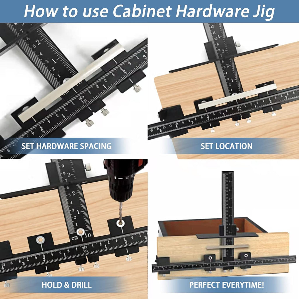 Aluminum Alloy Cabinet Handle Jig Template, Pack of 2 U810