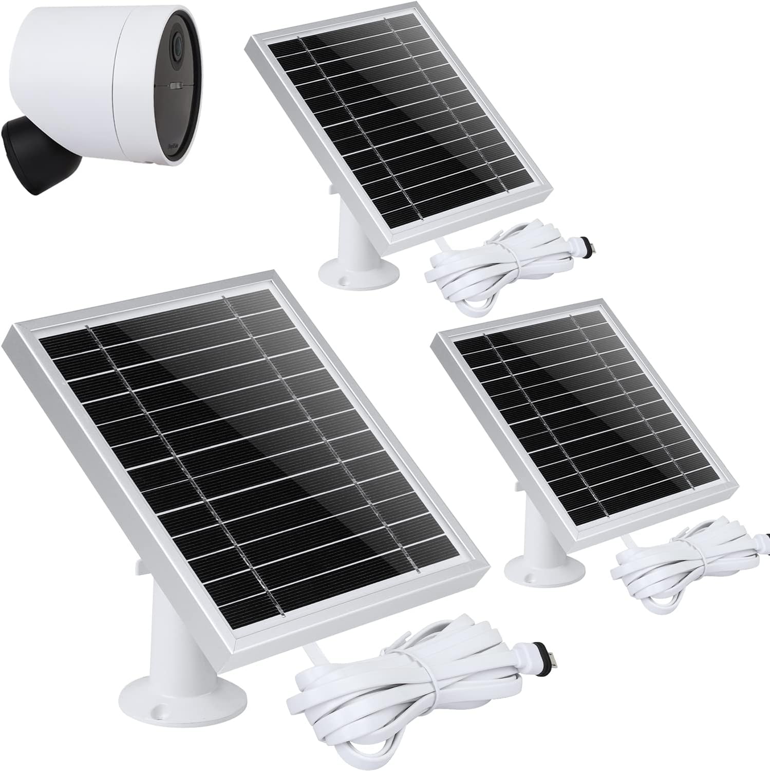 Silver 3PACK Solar Panel for Outdoor Security Camera J9648