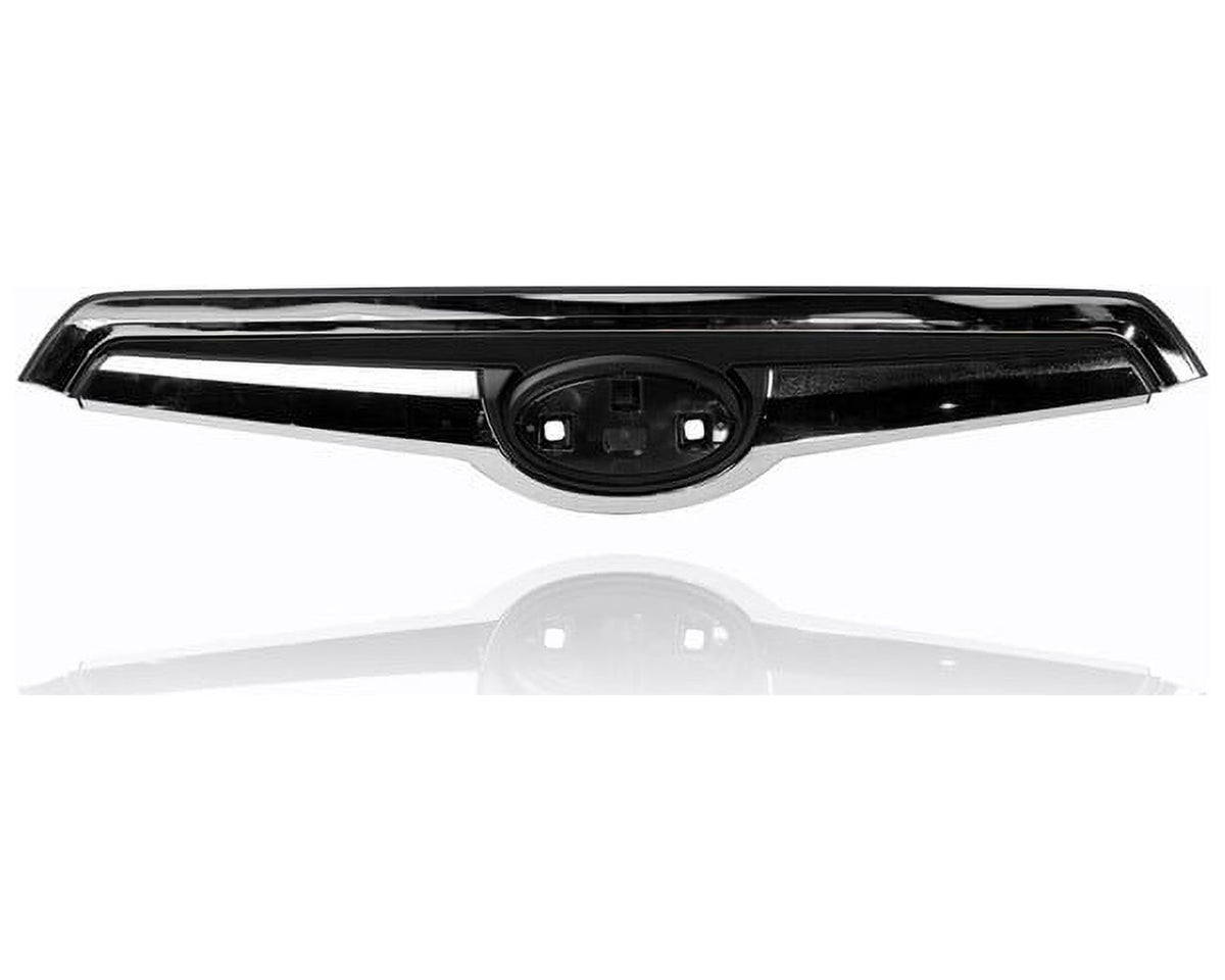 Chrome Black Upper Grille Insert with Emblem Provision R535