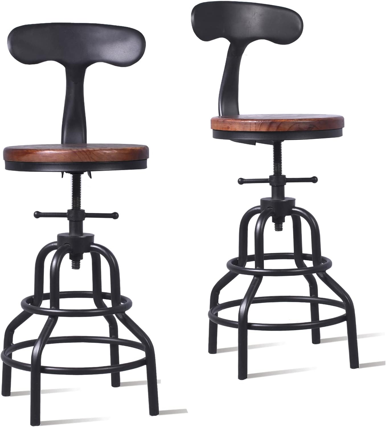 Industrial Vintage Bar Stool, 27 Inch, Set of 2 K9453