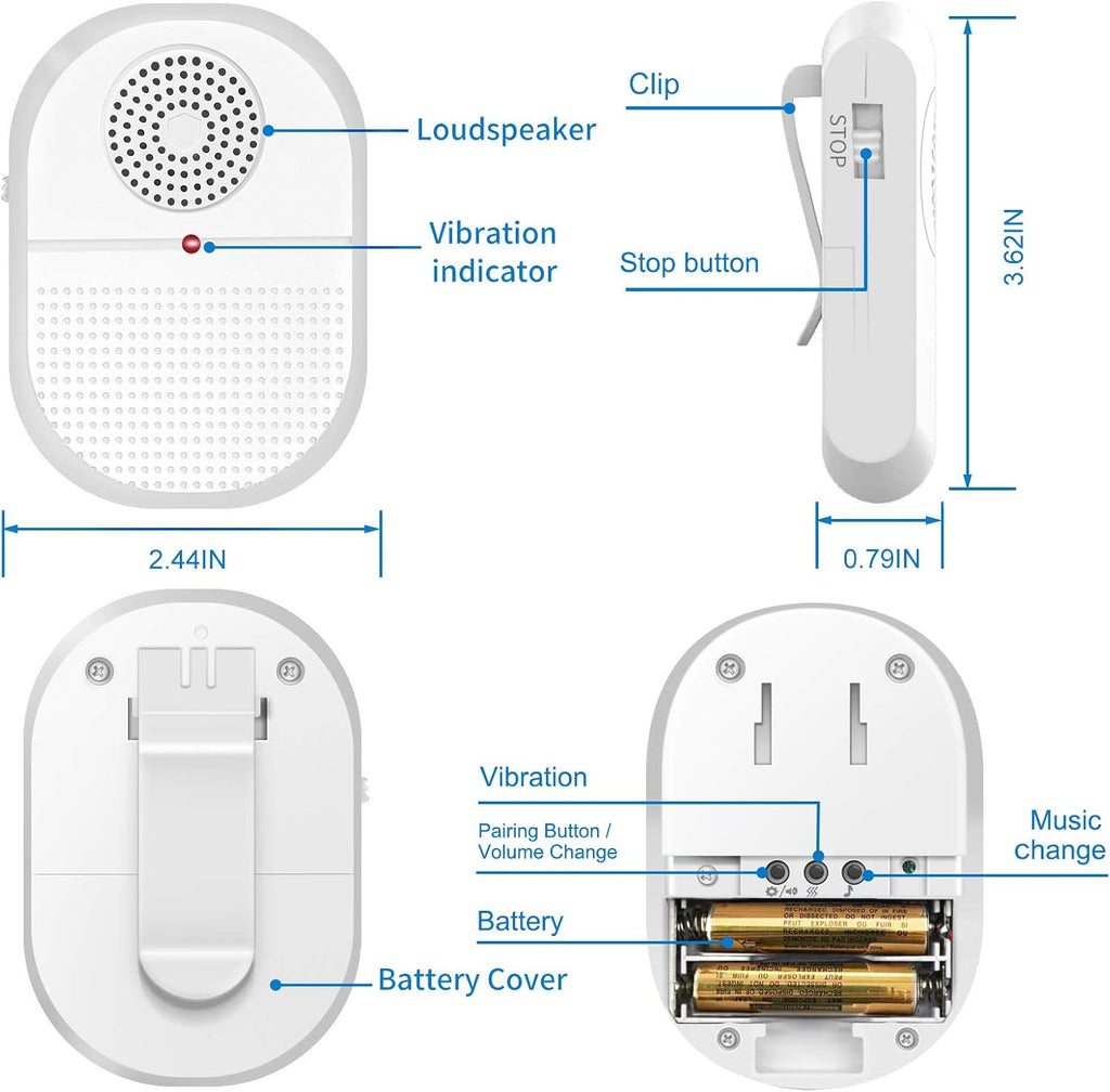 Wireless Caregiver Pager Call Bell System Alert Device X968