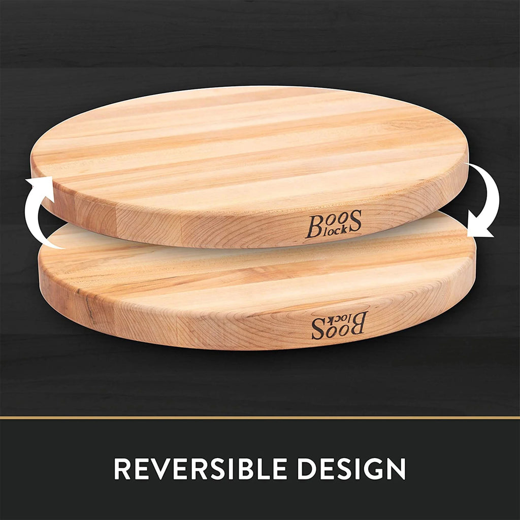Maple Wood Round Cutting Board, 18" x 18" x 1.5" W30751