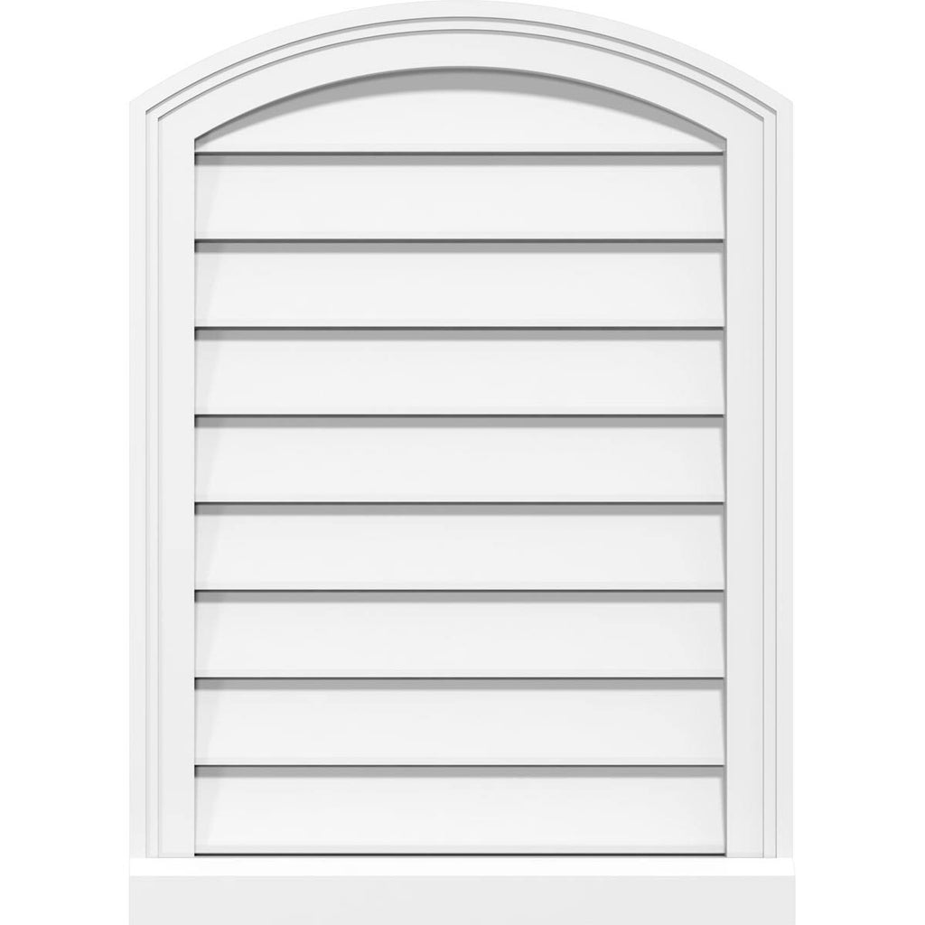 Arch Top Surface Mount PVC Gable Vent with Brickmould K792348