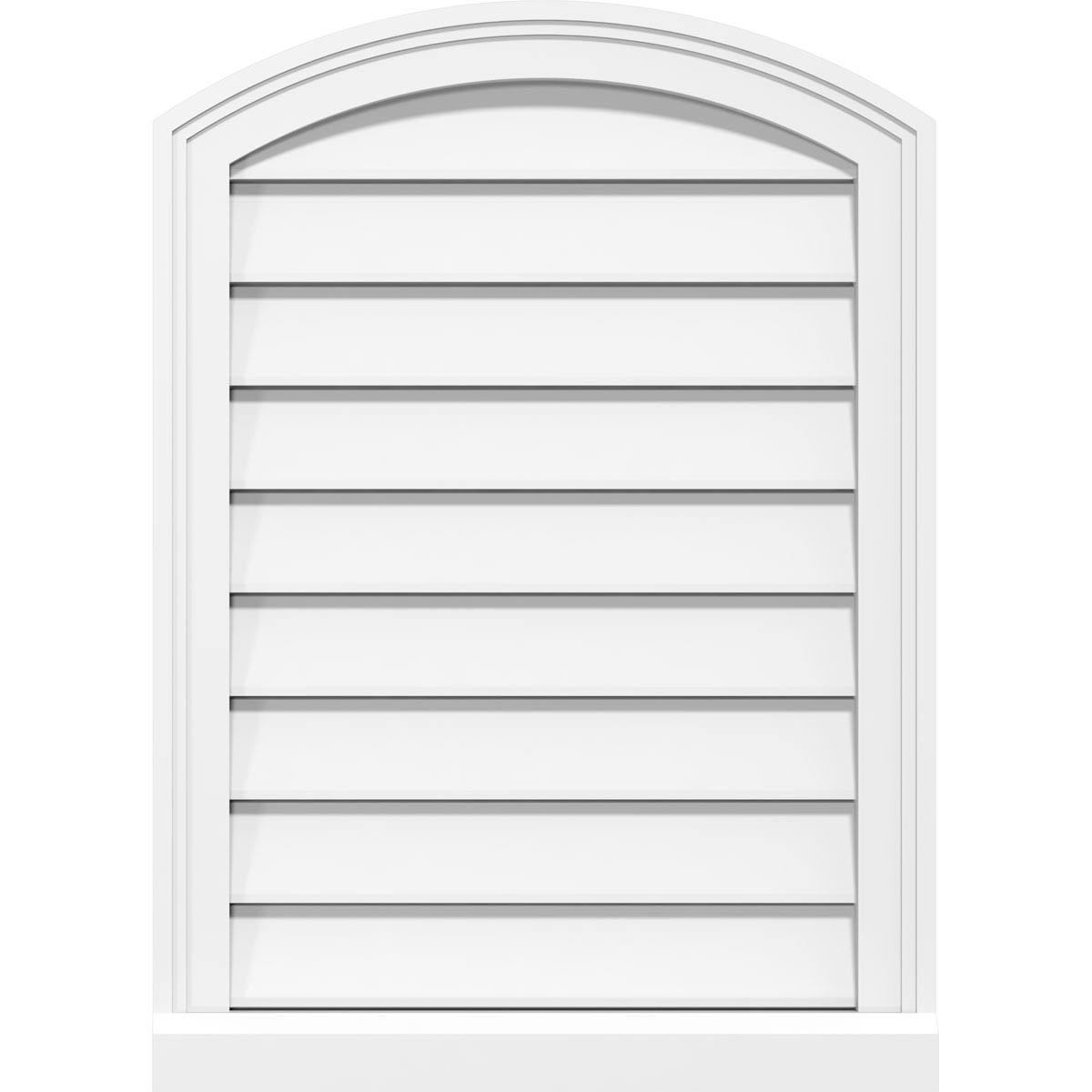 Arch Top Surface Mount PVC Gable Vent with Brickmould K792348
