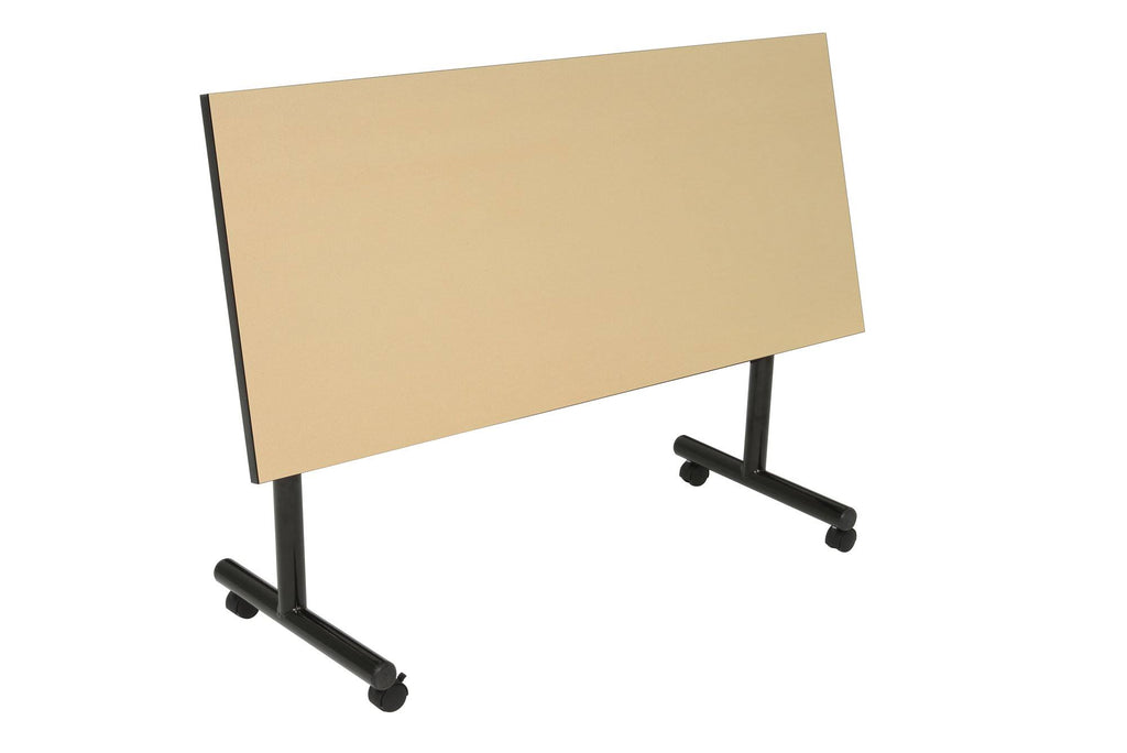 Mocha Walnut Flip Top Mobile Training Table W6506