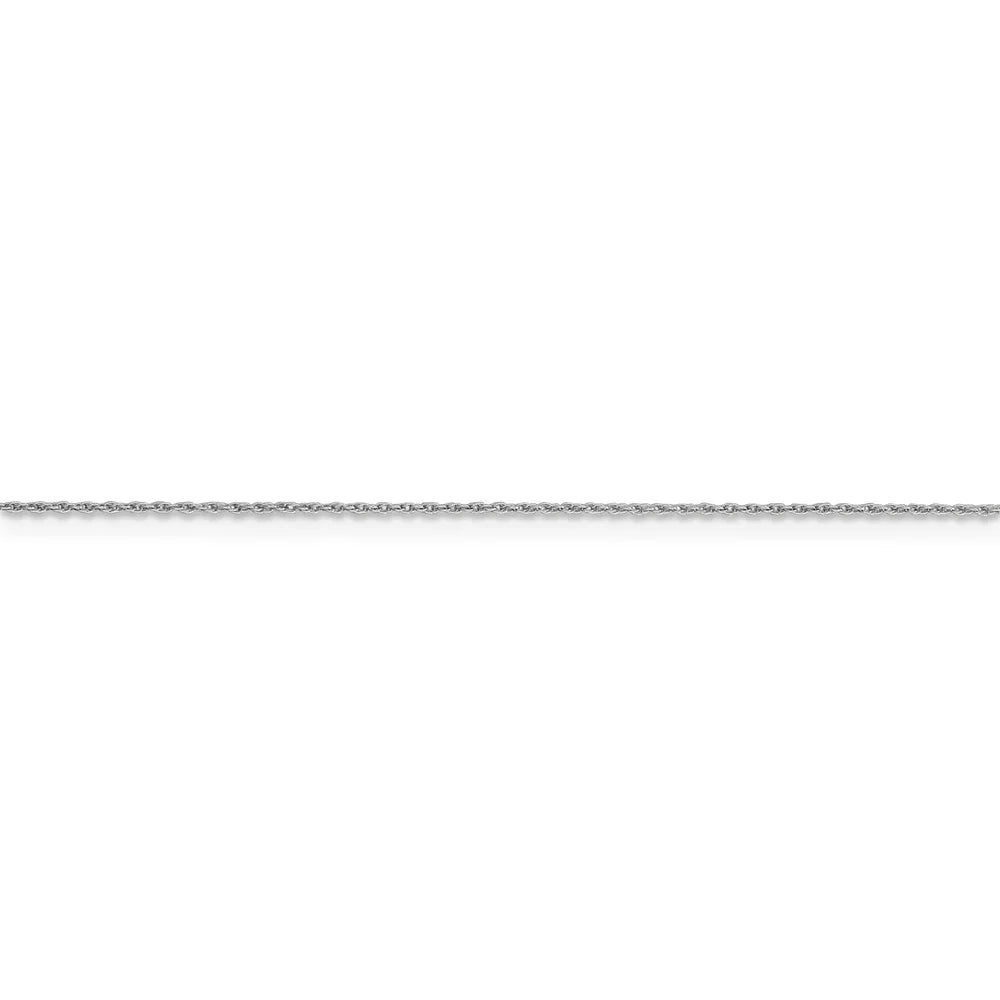 14kt White Gold 18 inch Loose Rope Chain S7007