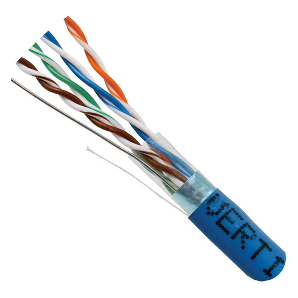 Bulk Shielded Cat5e Ethernet Cable 1000ft Blue X637652
