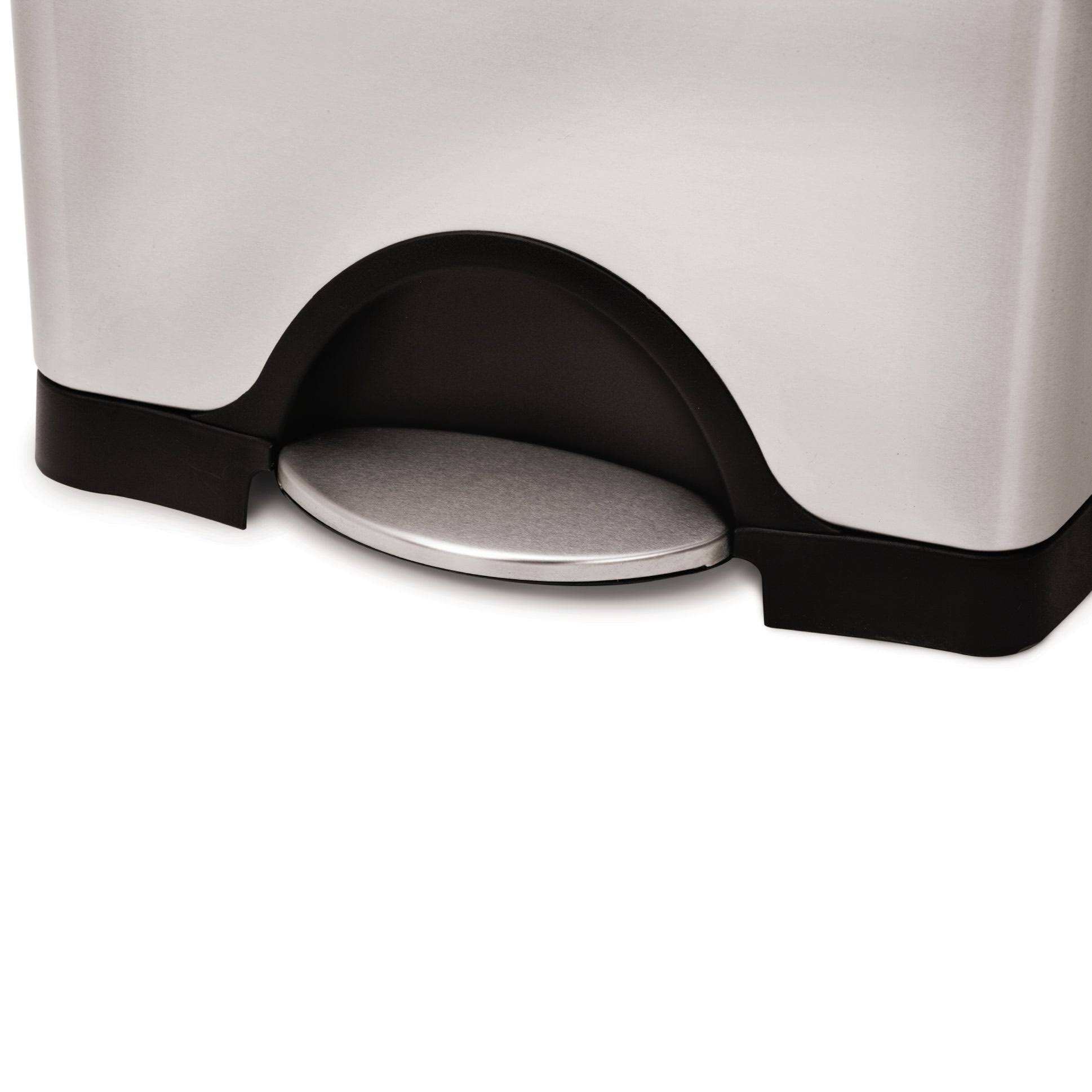 Rectangular Step Trash Can, Stainless Steel, 38 L / 10 Gal Q354083