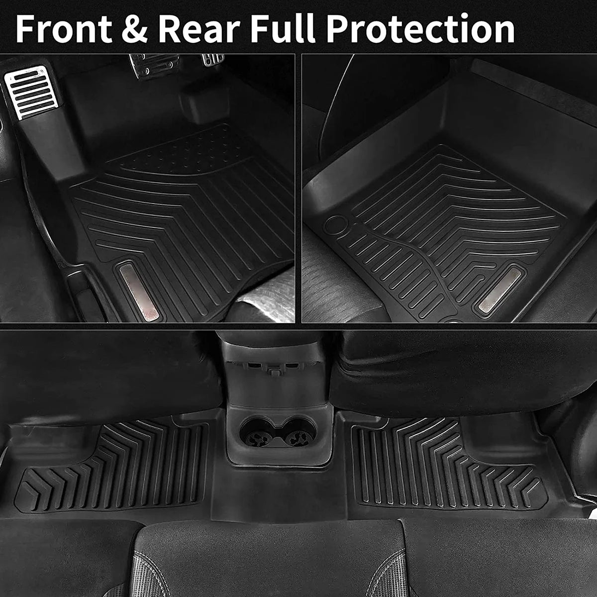 3 Piece TPE Rubber Floor Mats for Subaru Outback & Legacy Full Set All-Weather I100